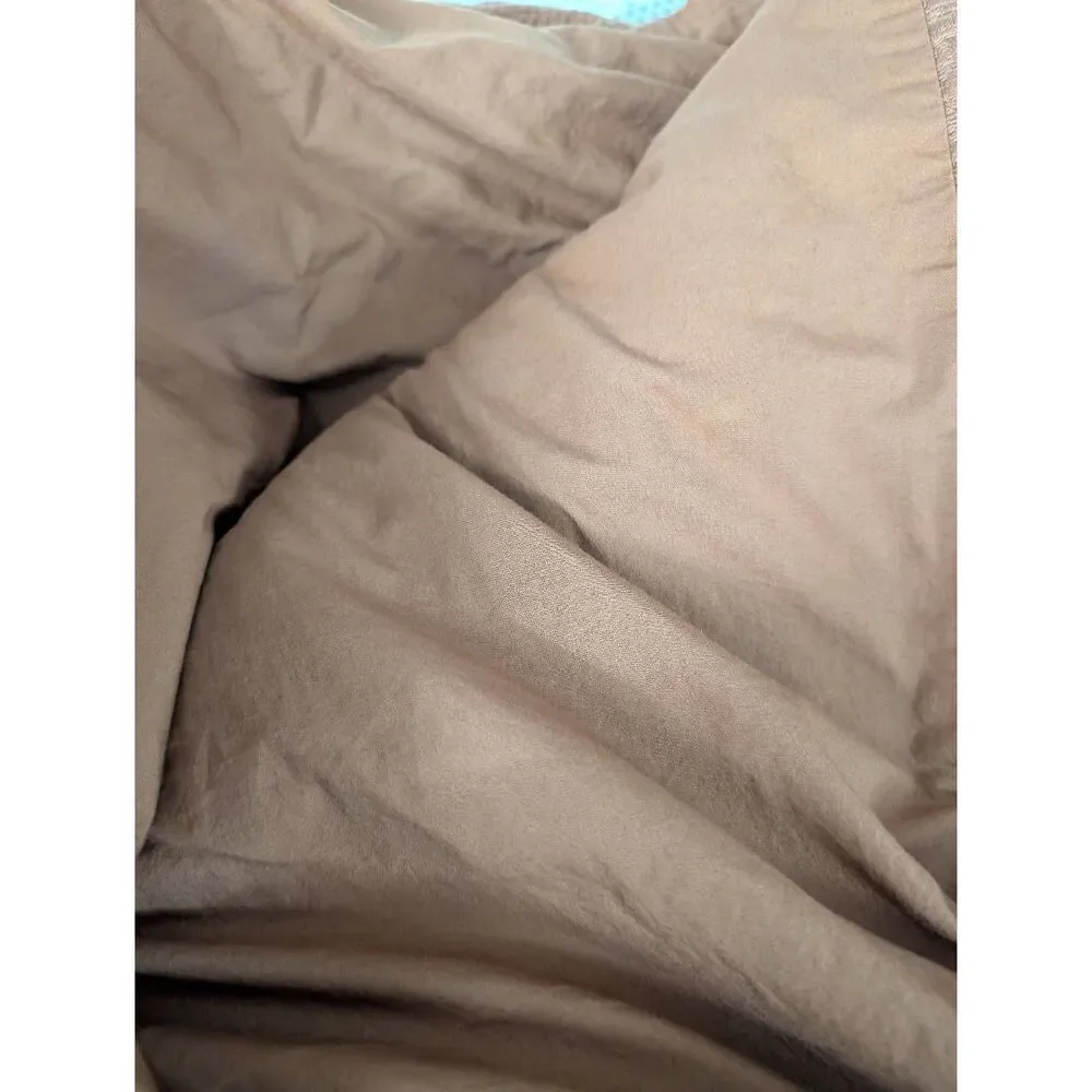 West Elm full/Queen duvet brown